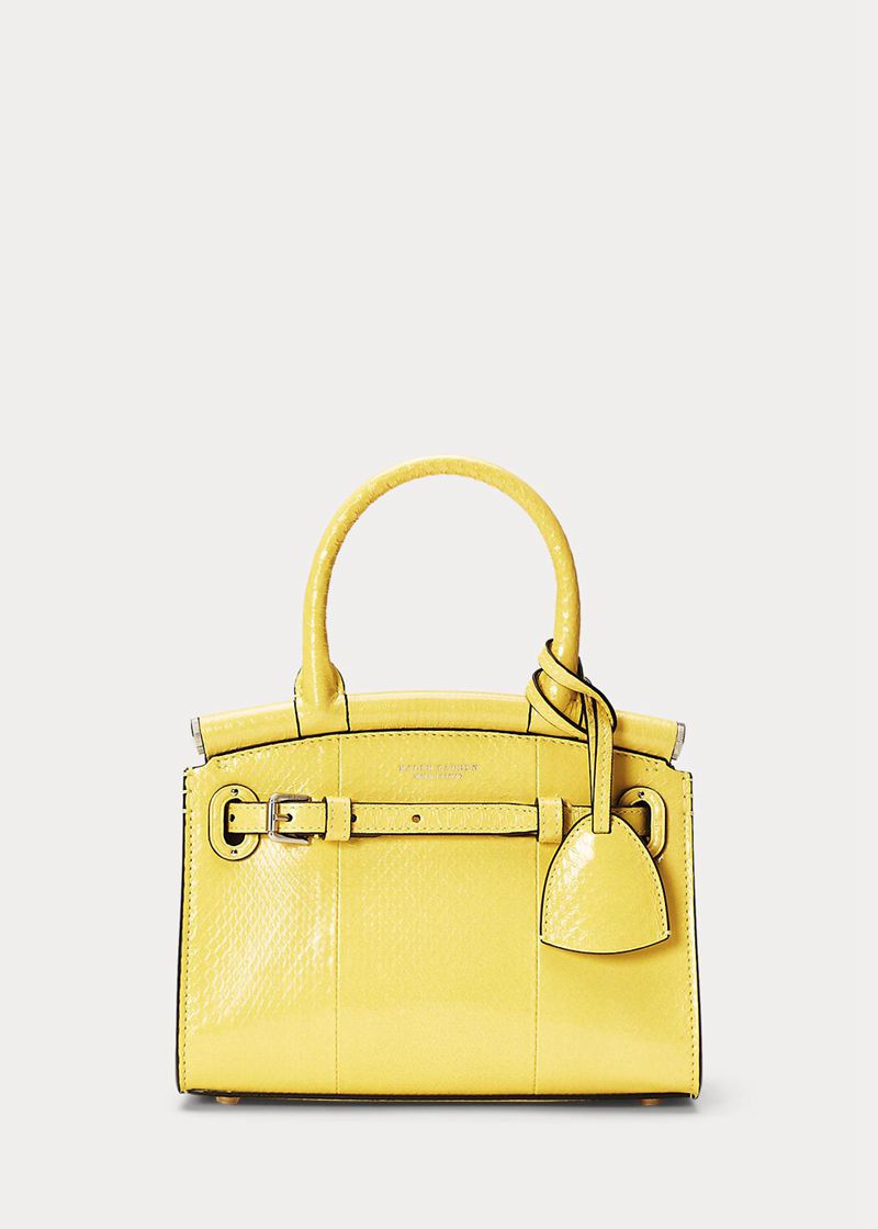 Bolso Ralph Lauren Mujer Ayers Snakeskin Mini Rl50 Hand Chile Amarillo SUXGE-2076